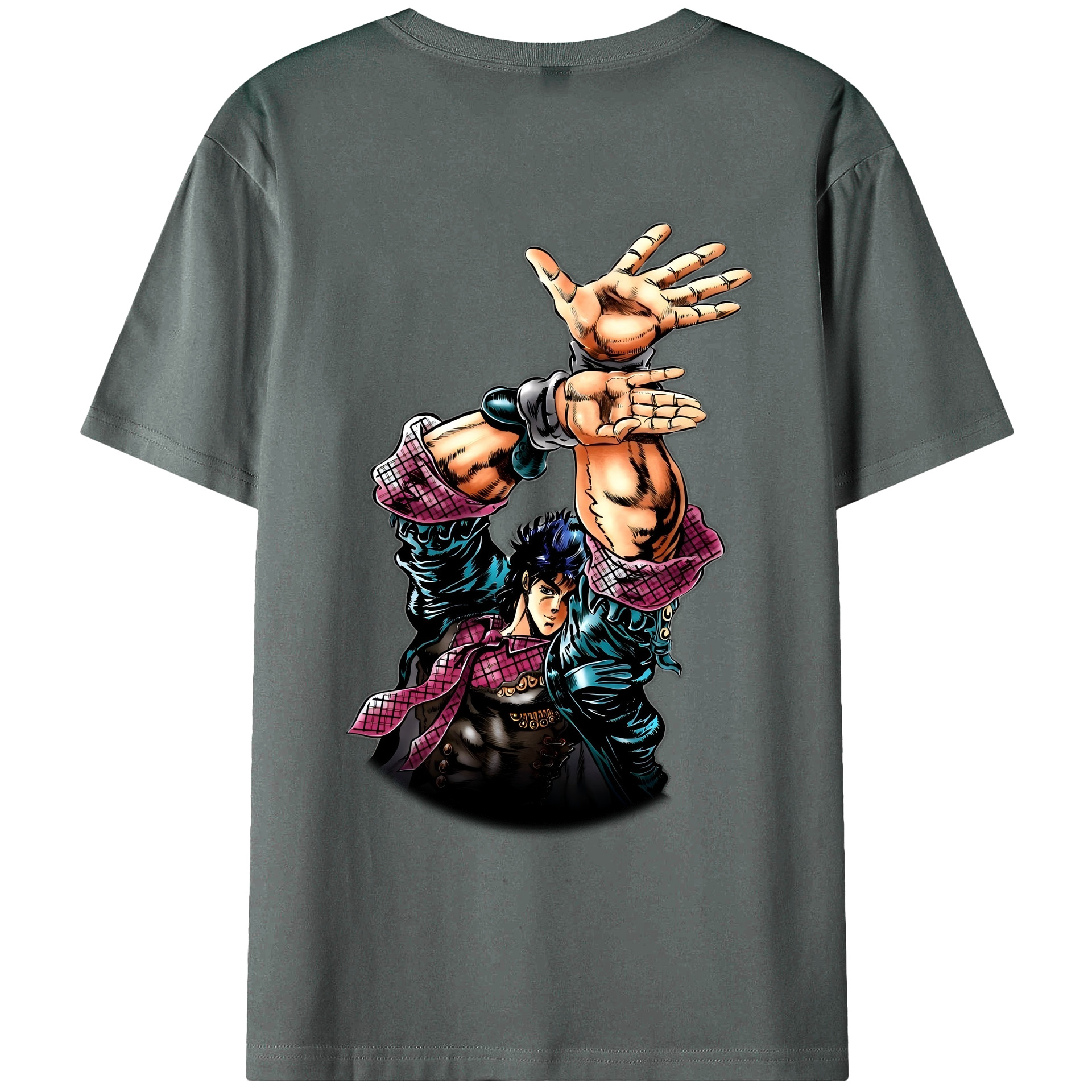 （画像用） ジョジョの奇妙な冒険 /ジョナサン?ジョースター JoJo's Bizarre Adventure Jonathan Joestar 綿100％ メンズ半袖Tシャツ（バックプリント） 通気性